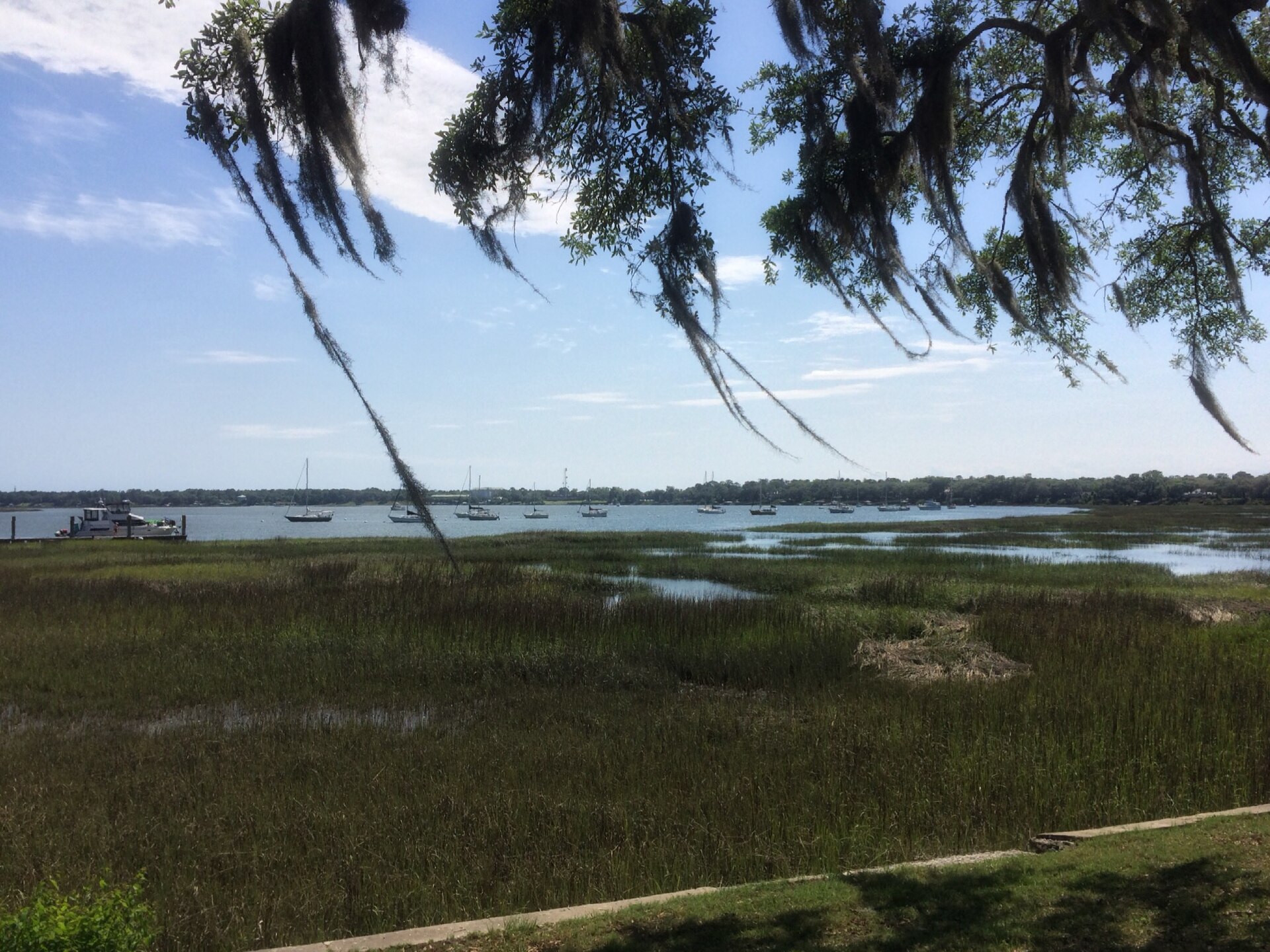 Historic waterfront in downtown Beaufort, South Carolina