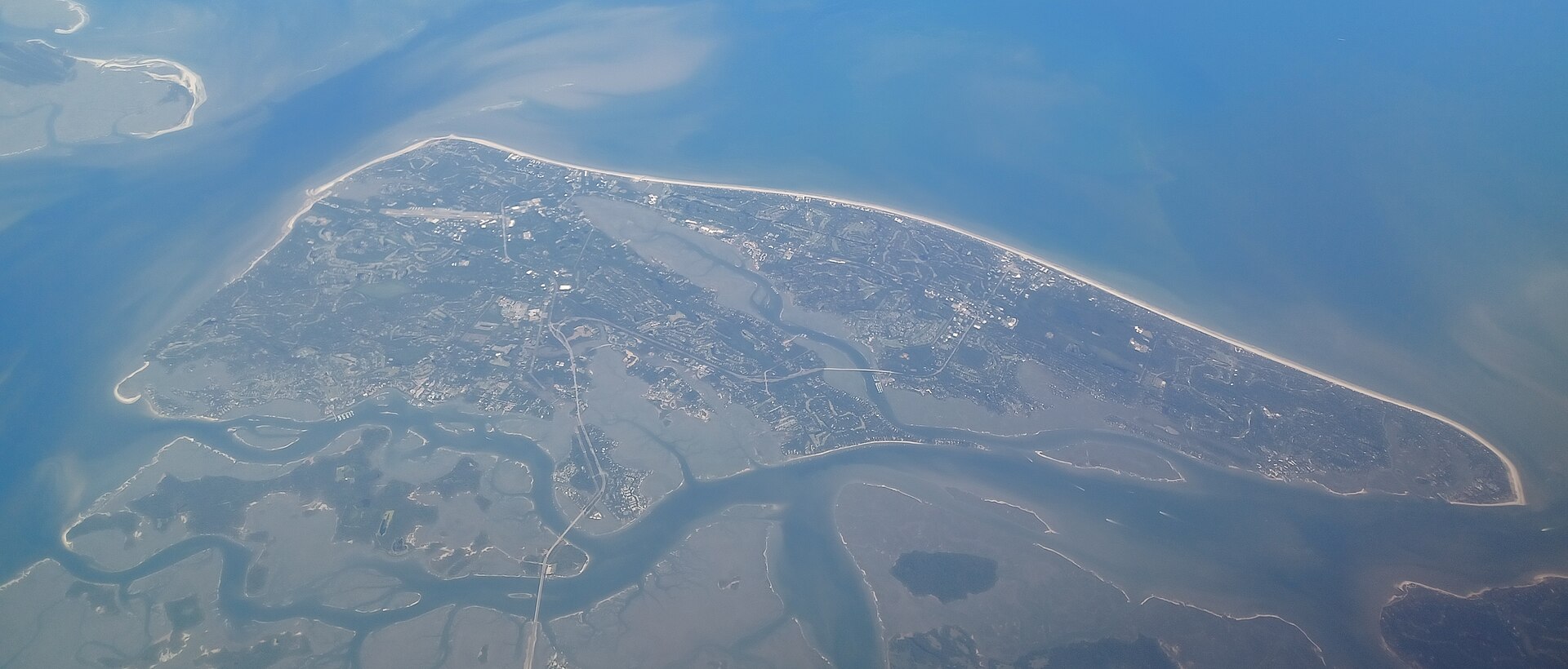 Aerial coastline view of Hilton Head Island