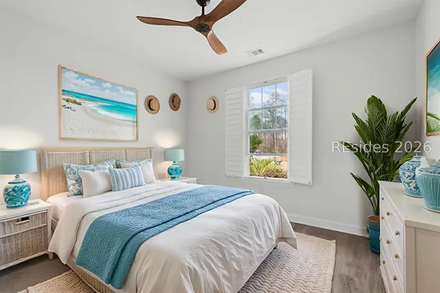 Guest bedroom at 1217 St. Somewhere Drive