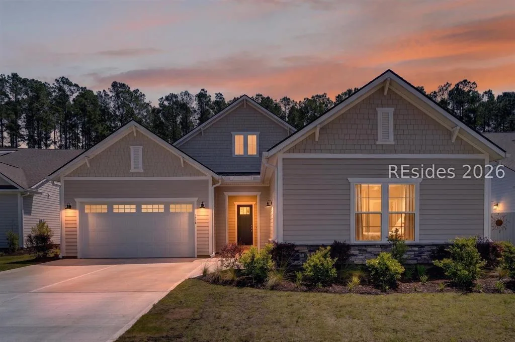 1628 Laurel Oak Avenue at dusk — Toll Brothers Saltmeadow in Riverton Pointe, Hardeeville SC